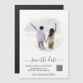 *~*結婚式の保存日 – QRコードウェブサイトAR6 マグネット招待状 (正面/裏面)