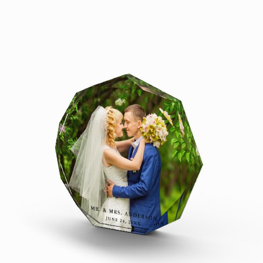 結婚式の八角形新郎新婦の写真 フォトブロック (右)