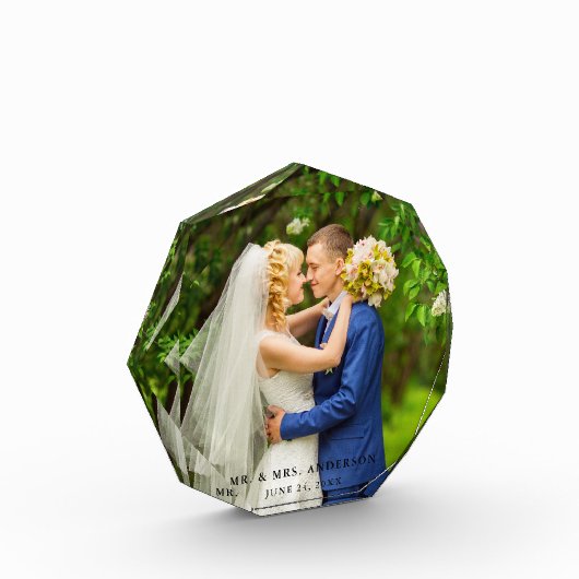 結婚式の八角形新郎新婦の写真 フォトブロック (左)