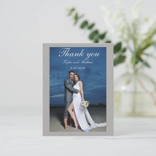 結婚式の写真ありがとう ポストカード (スタンド正面)