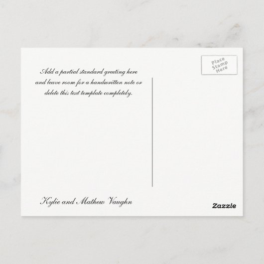 結婚式の写真ありがとう ポストカード (裏面)