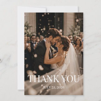 結婚式の写真にメッセージを添えて サンキューカード