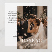 結婚式の写真にメッセージを添えて サンキューカード (正面/裏面)