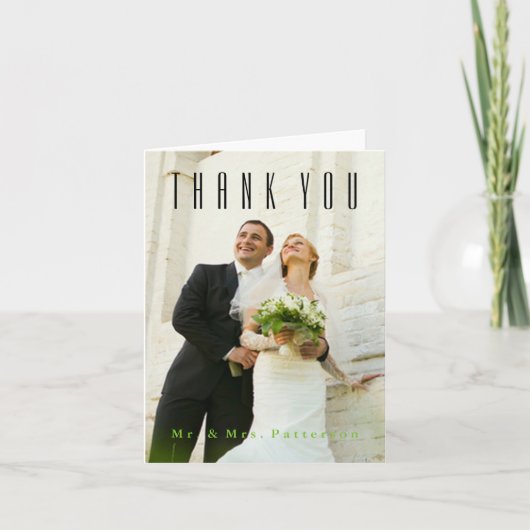 結婚式の写真のお礼 サンキューカード (正面)