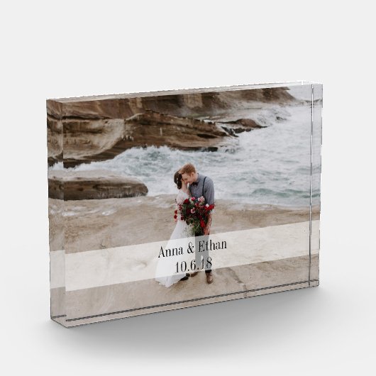 結婚式の写真のアクリルのブロック フォトブロック (左)