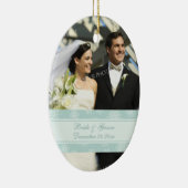 結婚式の写真のクリスマスのオーナメント セラミックオーナメント (右)