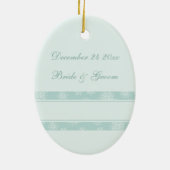 結婚式の写真のクリスマスのオーナメント セラミックオーナメント (裏面)