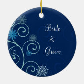 結婚式の写真のクリスマスのオーナメント セラミックオーナメント (裏面)