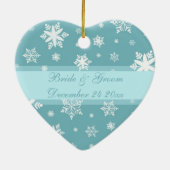 結婚式の写真のクリスマスのオーナメント セラミックオーナメント (裏面)