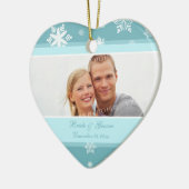 結婚式の写真のクリスマスのオーナメント セラミックオーナメント (左)