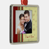 結婚式の写真のクリスマスのオーナメント メタルオーナメント (右)