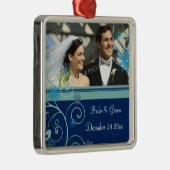結婚式の写真のクリスマスのオーナメント メタルオーナメント (右)