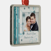 結婚式の写真のクリスマスのオーナメント メタルオーナメント (右)
