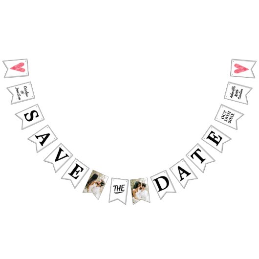 結婚式の写真の保存ユニーク発表 バンティングフラッグ (全)