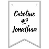 結婚式の写真の保存ユニーク発表 バンティングフラッグ (第2の旗)