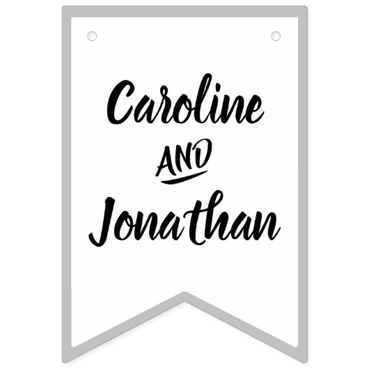 結婚式の写真の保存ユニーク発表 バンティングフラッグ (第2の旗)