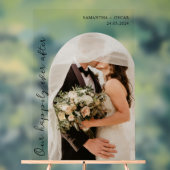 結婚式の写真の後、私たちは幸せに アクリルサイン (ニュートラル)