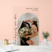 結婚式の写真の後、私たちは幸せに アクリルサイン (ウェディング)