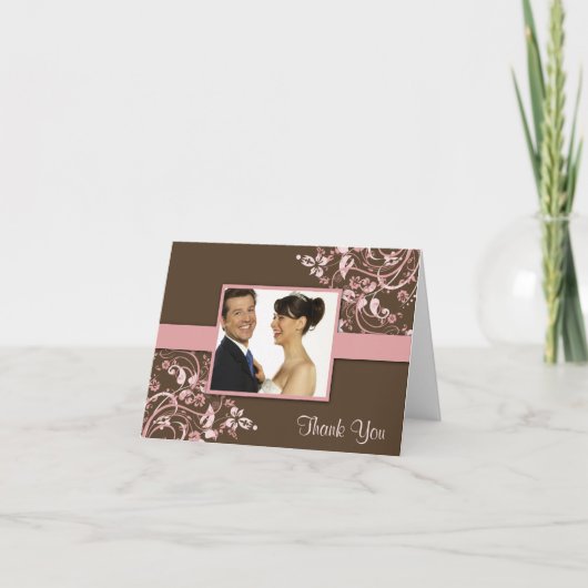 結婚式の写真の感謝カード サンキューカード (正面)
