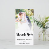 結婚式の写真の絵 ありがとう 黒 サンキューカード (スタンド正面)
