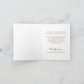 結婚式の写真はノート|のセピア色によって折られるスタイル感謝していしています サンキューカード (内部)