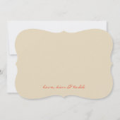 結婚式の写真はブラケットカード感謝していしています サンキューカード (裏面)