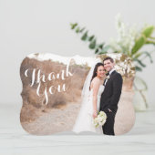 結婚式の写真はブラケットカード感謝していしています サンキューカード (スタンド正面)