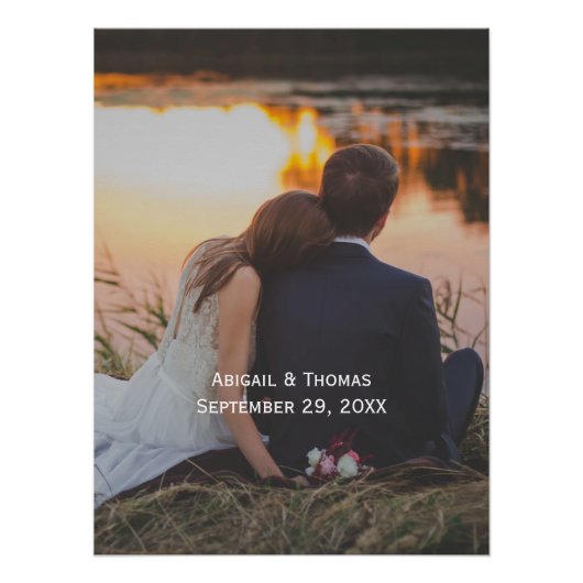 結婚式の写真をカスタマイズできるフォトポスター ポスター (正面)