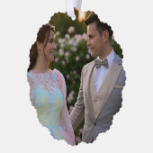 結婚式の写真をカスタマイズ追加 オーナメントカード (左)