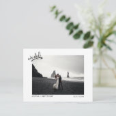 結婚式の写真を使った結婚報告ポストカード（前撮り・ウエディング・プロポーズ・入籍報告） 案内ポストカード (スタンド正面)