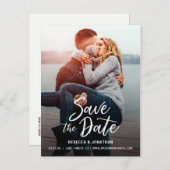 結婚式の写真を使ったSave the Dateのポストカード | 安価 案内ポストカード (正面/裏面)