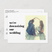 結婚式の写真を現代風に縮小します 案内ポストカード (正面/裏面)