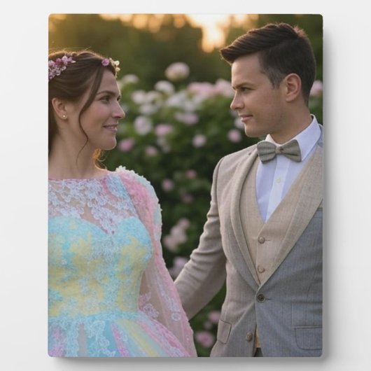 結婚式の写真を追加 カスタマイズ フォトプラーク (正面)