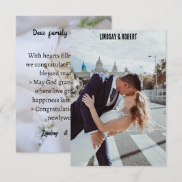 結婚式の写真カード サンキューカード
