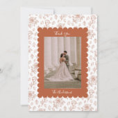 結婚式の写真ゲストへの感謝 テラコッタフラワー サンキューカード (正面)