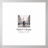 結婚式の写真ゲストブック 手書きのメッセージ用 ポスター (正面)