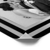 結婚式の写真コラージュ白黒ポスター ポスター (角)