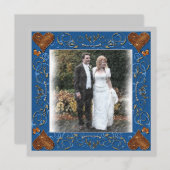 結婚式の写真フレームありがとう サンキューカード (正面/裏面)