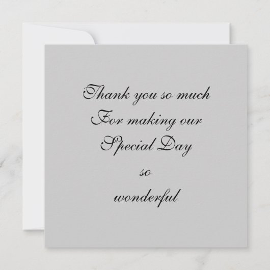 結婚式の写真フレームありがとう サンキューカード (裏面)