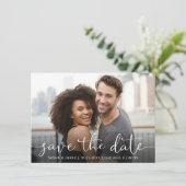 結婚式の写真付きセーブ・ザ・デートカード セーブザデート (スタンド正面)