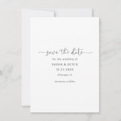 結婚式の写真付きセーブ・ザ・デートカード セーブザデート (裏面)