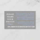 結婚式の写真共有カード エンクロージャーカード (裏面)