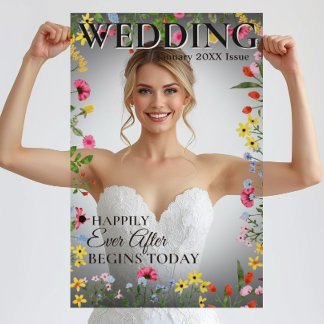 結婚式の写真小道具 - ファン・マガジン・カバー アクリルサイン