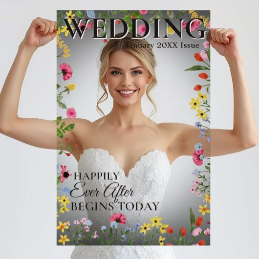 結婚式の写真小道具 - ファン・マガジン・カバー アクリルサイン
