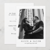 結婚式の写真招待状（出欠回答付き） 招待状 (正面/裏面)