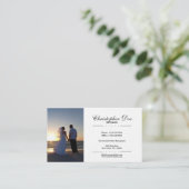 結婚式の写真撮影の名刺 名刺 (スタンド正面)