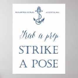 結婚式の写真撮影ブース看板（航海スタイル） ポスター