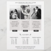 結婚式の写真撮影料金ガイド 販促シート チラシ (正面)