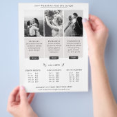 結婚式の写真撮影料金ガイド 販促シート チラシ (手)