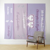 結婚式の写真撮影用背景 ラベンダーとライラック タペストリー (インサイチュ(横))